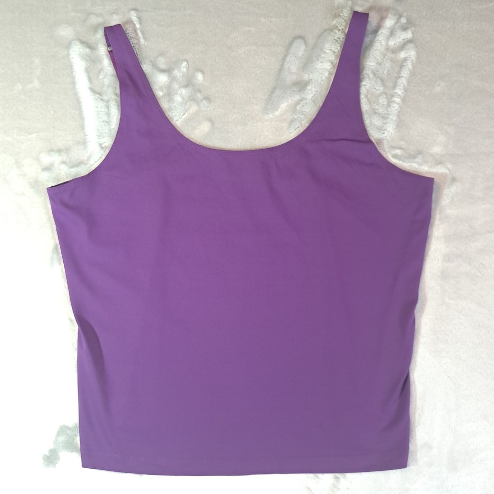 Chico's Cami Top Tank Adjustable Straps Size 3 (XL) Purple Nylon Spandex